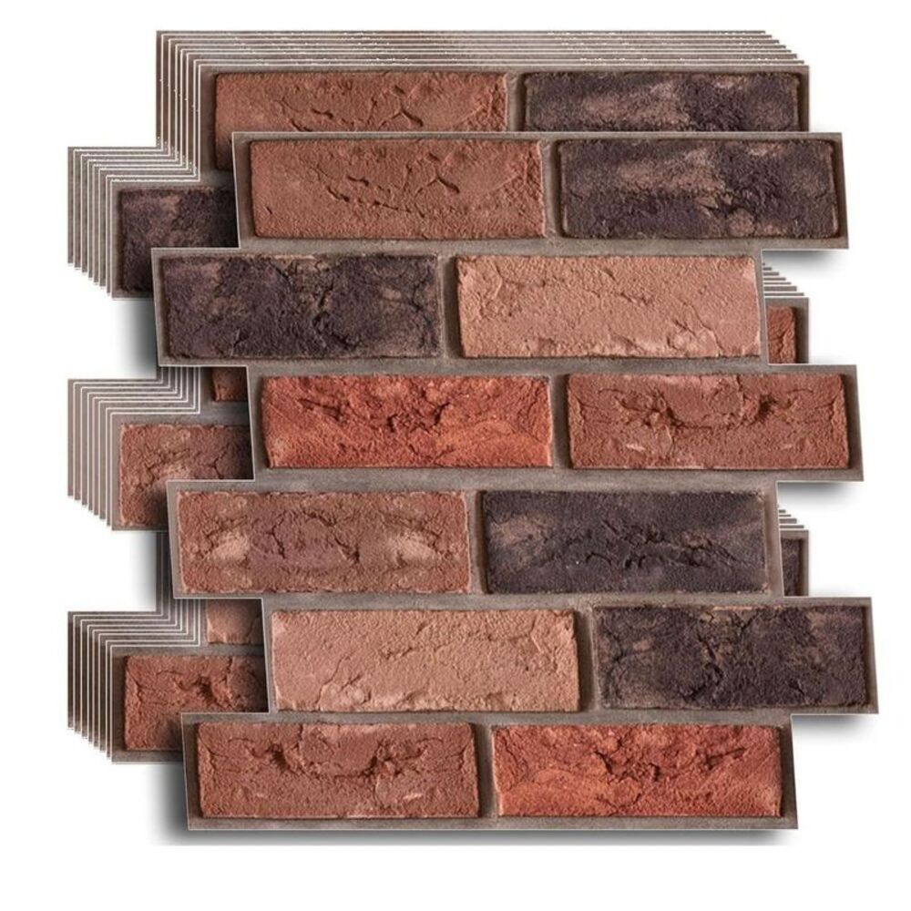 Home Collection - 10Pcs 3D Faux Brick Wall Panels